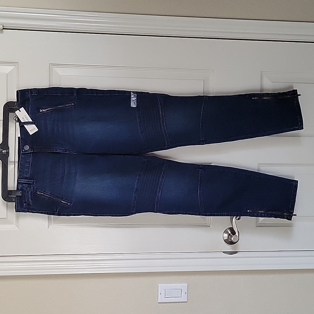 a.n.a Navy Moto-Style Women's Jeggings
